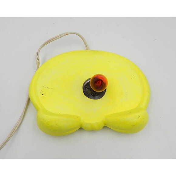 Hand Painted Ceramic Mold Grinning Cat Head Bowtie Lamp 2 PC Table Light - Picture 8 of 11